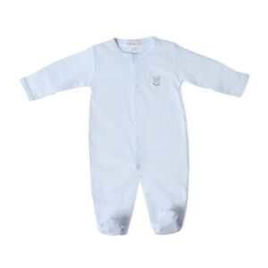 Footie Pima Cotton Footed Sleeper Pajama Boys Playsuit Blue Outfit HOLA BABY